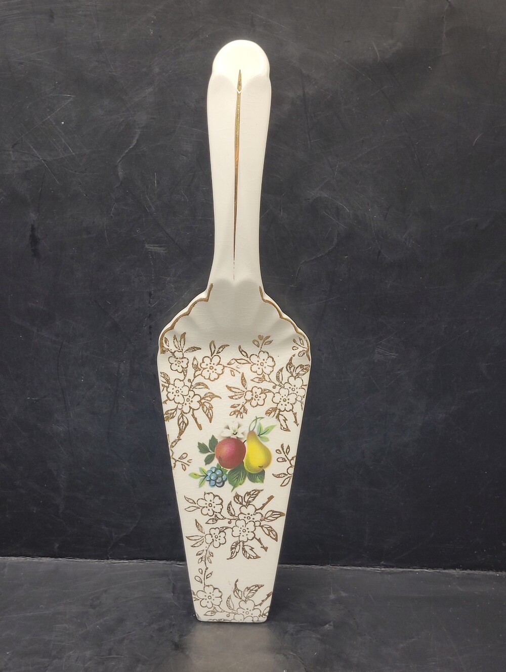 Vintage H Aynsley Staffordshire England Ceramic Cake Pie Server Fruit Chintz